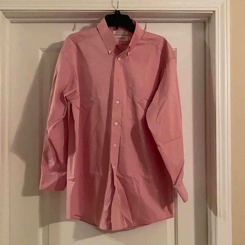 Peach size 16 neck dress shirt, Roundtree and Yorke